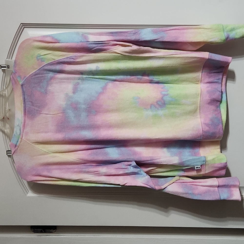 PINK Victoria Secret Tie Dye Sweatshirt Size M - Picture 2 of 6